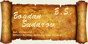 Bogdan Sudarov vizit kartica